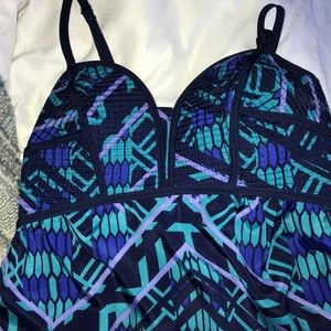 Blue patterned sundress